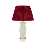 PLEATED LINEN LAMPSHADE IN RED