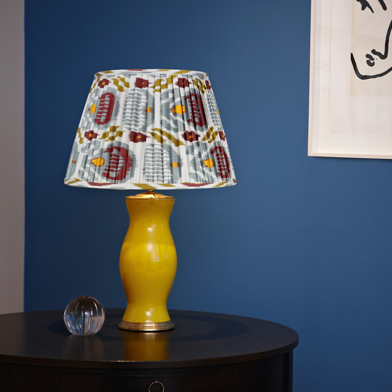 BLUE, RED, GREEN AND YELLOW IKAT LAMPSHADE-SOLD OUT