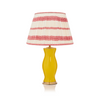 EMBROIDED RED STRIPED LAMPSHADE