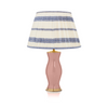 EMBROIDED BLUE STRIPED LAMPSHADE