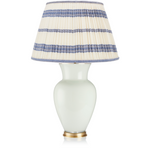 EMBROIDED BLUE STRIPED LAMPSHADE