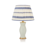 EMBROIDED BLUE STRIPED LAMPSHADE