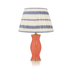 EMBROIDED BLUE STRIPED LAMPSHADE