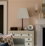 PLEATED LINEN LAMPSHADE IN CREAM WITH FRILL