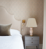 PLEATED LINEN LAMPSHADE IN CREAM WITH FRILL