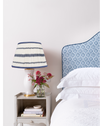 EMBROIDED BLUE STRIPED LAMPSHADE