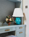 PLEATED IVORY LAMPSHADE IN CREAM WITH FRILL