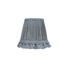 BLUE CHECKED LAMPSHADE WITH FRILL WALL LIGHT