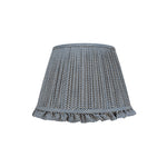 BLUE CHECKED LAMPSHADE WITH FRILL