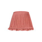 RED CHECKED LAMPSHADE WITH FRILL
