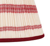 EMBROIDED RED STRIPED LAMPSHADE