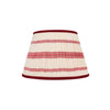 EMBROIDED RED STRIPED LAMPSHADE
