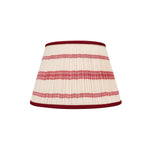EMBROIDED RED STRIPED LAMPSHADE