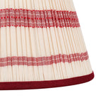EMBROIDED RED STRIPED LAMPSHADE