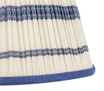 EMBROIDED BLUE STRIPED LAMPSHADE