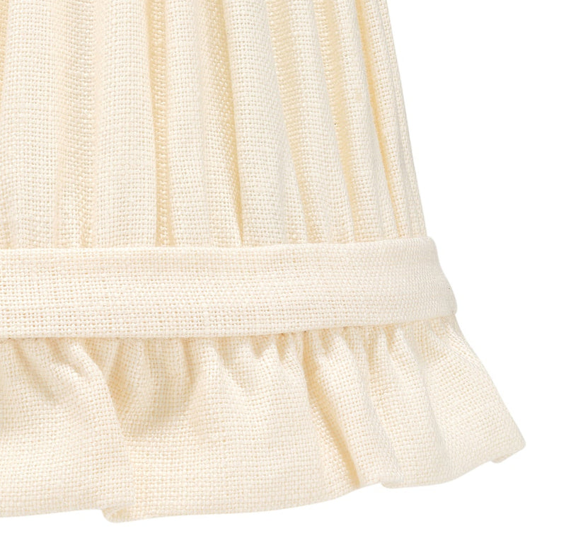 CREAM LINEN WITH FRILL WALL LIGHT