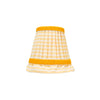 YELLOW STRIPED LAMPSHADE WITH FRILL WALL LIGHT