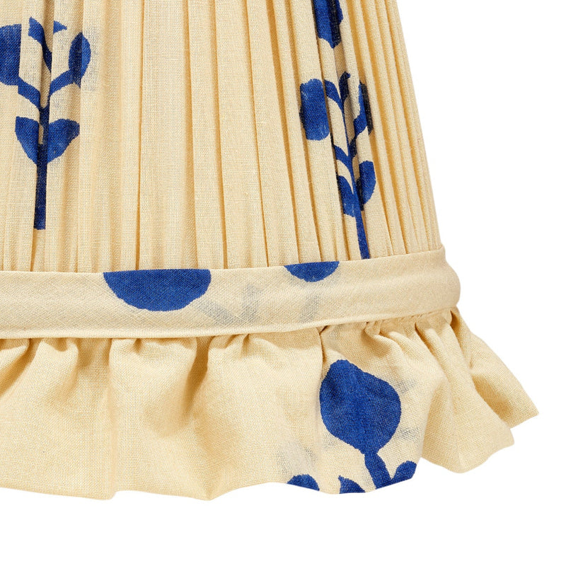 THE BLUE ROSE LAMPSHADE WITH FRILL
