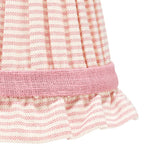 PINK STRIPED LAMPSHADE WITH FRILL