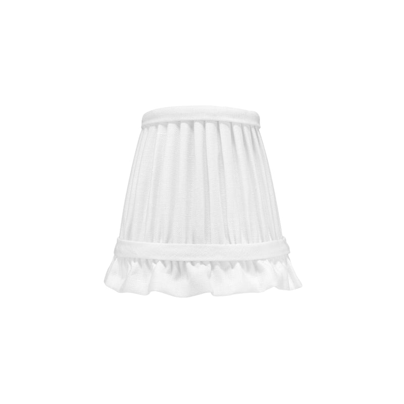 IVORY LINEN WITH FRILL WALL LIGHT