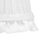 IVORY LINEN WITH FRILL WALL LIGHT