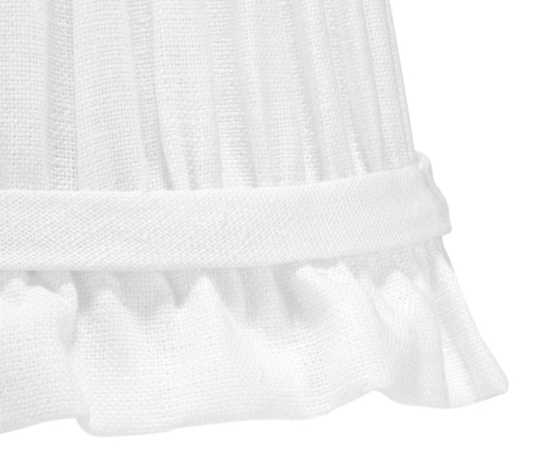 IVORY LINEN WITH FRILL WALL LIGHT