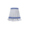 BLUE STRIPED LAMPSHADE WITH FRILL WALL LIGHT