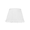 PLEATED IVORY LAMPSHADE IN CREAM WITH FRILL
