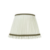 GREEN STRIPED LAMPSHADE WITH FRILL