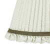 GREEN STRIPED LAMPSHADE WITH FRILL