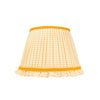 YELLOW STRIPED LAMPSHADE WITH FRILL