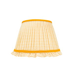 YELLOW STRIPED LAMPSHADE WITH FRILL