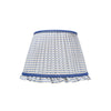 BLUE STRIPED LAMPSHADE WITH FRILL