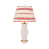EMBROIDED RED STRIPED LAMPSHADE