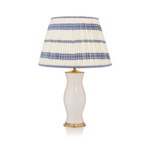 EMBROIDED BLUE STRIPED LAMPSHADE