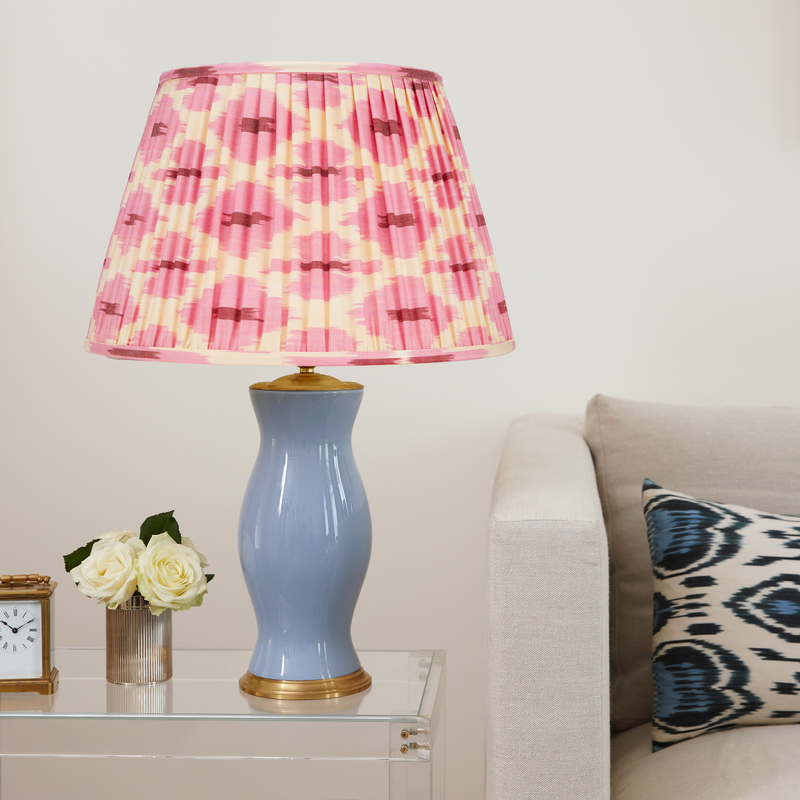 PINK AND CREAM IKAT LAMPSHADE