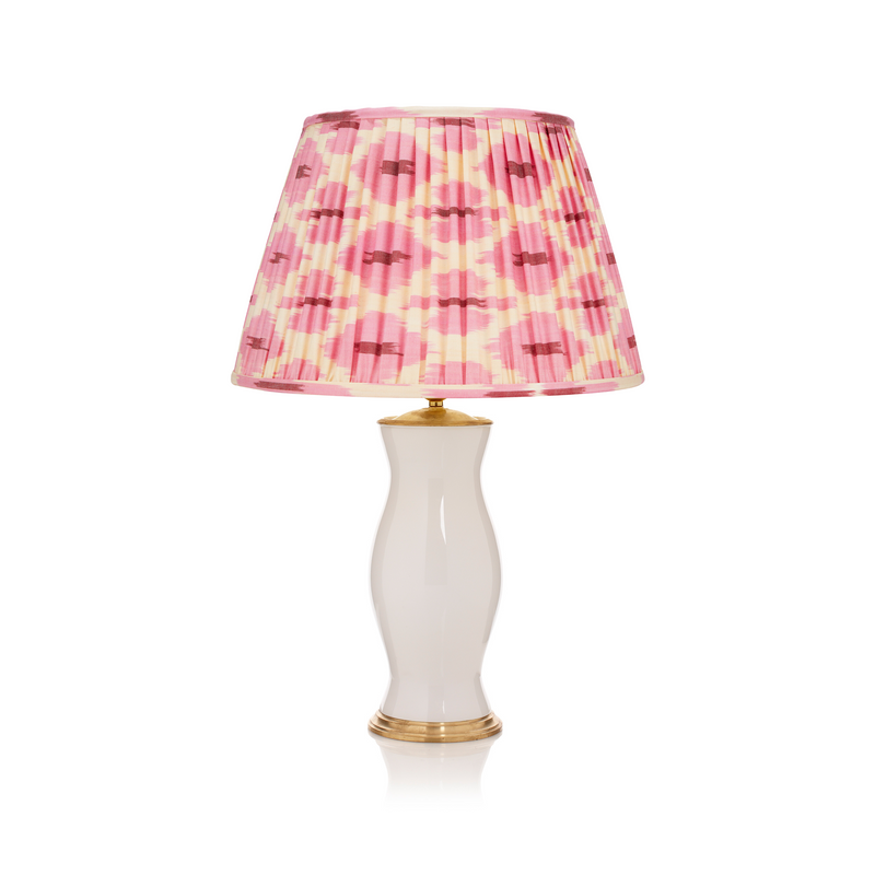 PINK AND CREAM IKAT LAMPSHADE