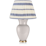 EMBROIDED BLUE STRIPED LAMPSHADE