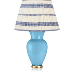 EMBROIDED BLUE STRIPED LAMPSHADE