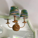 GREEN AND BLUE IKAT LAMPSHADES