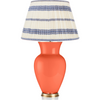 EMBROIDED BLUE STRIPED LAMPSHADE