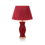 PLEATED SILK LAMPSHADE IN RASPBERRY