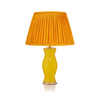 PLEATED LINEN LAMPSHADE IN MUSTARD