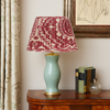 BURNT RED AND CREAM IKAT LAMPSHADE