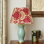 PINK AND RED SILK IKAT LAMPSHADES SHOT