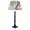 SMALL BAMBOO LACQUERED LAMP IN NAVY