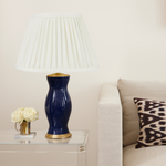 PLEATED LINEN LAMPSHADE IN IVORY
