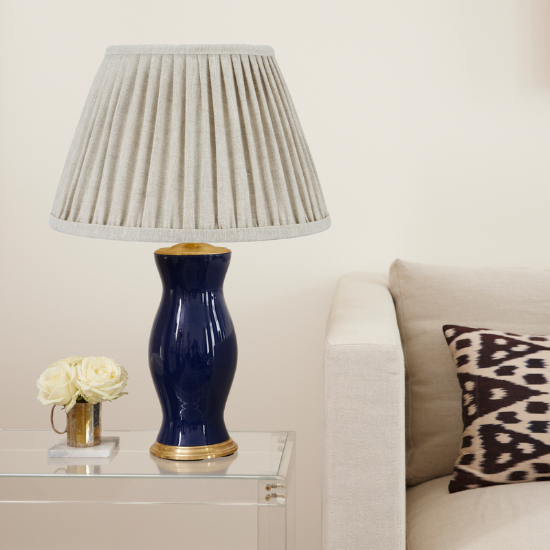 PLEATED LINEN LAMPSHADE IN OATMEAL