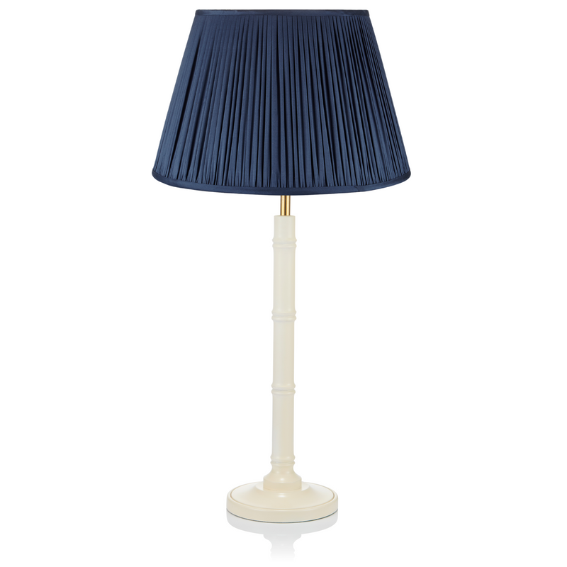 SMALL BAMBOO LACQUERED LAMP IN CREAM