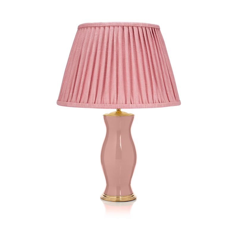 PLEATED LINEN LAMPSHADE IN PINK